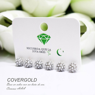 Set de aretes en covergold