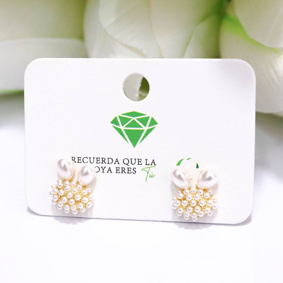 Aretes de conejo en perla Shell