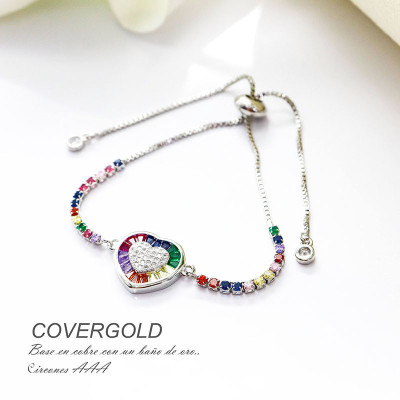 Pulsera de corazón en covergold