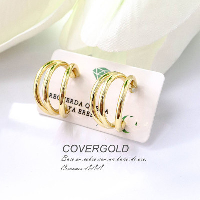 Aretes en covergold