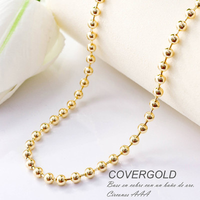 Collar en covergold con baño en Rodio