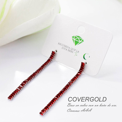 Aretes en covergold con baño en Rodio