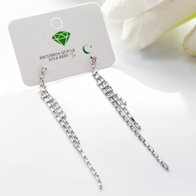 Aretes en covergold con baño en Rodio