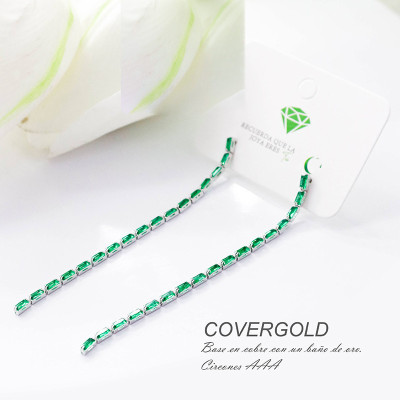 Aretes en covergold con baño en Rodio