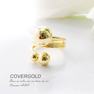 Anillo en covergold con baño en Rodio