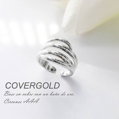 Anillo en covergold con baño en Rodio