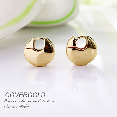 Aretes en covergold con baño en Rodio