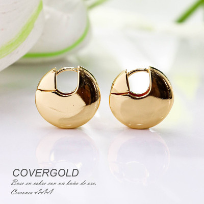 Aretes en covergold con baño en Rodio
