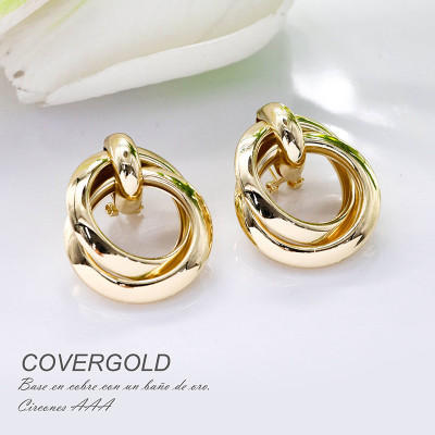 Aretes en covergold con baño en Rodio