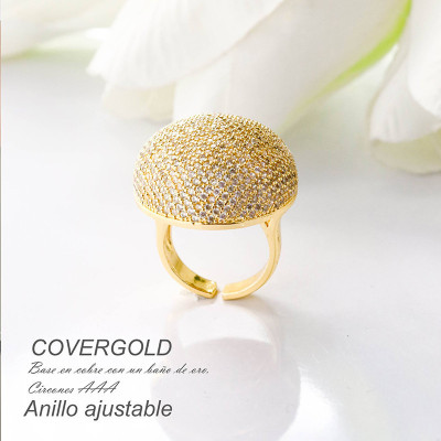 Anillo en covergold con baño en Rodio