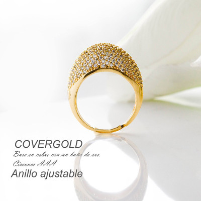 Anillo en covergold con baño en Rodio