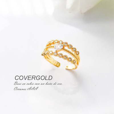 Anillo en covergold con baño en Rodio