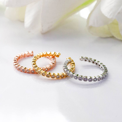 Set de anillos en covergold con baño en Rodio
