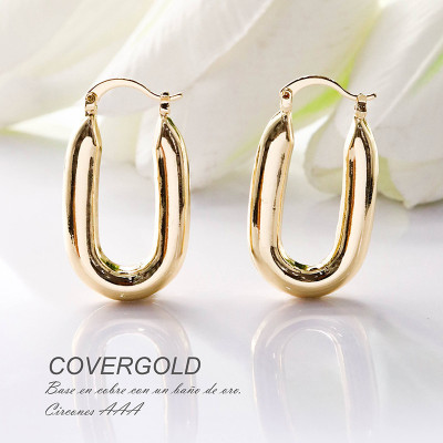 Aretes en covergold con baño en Rodio