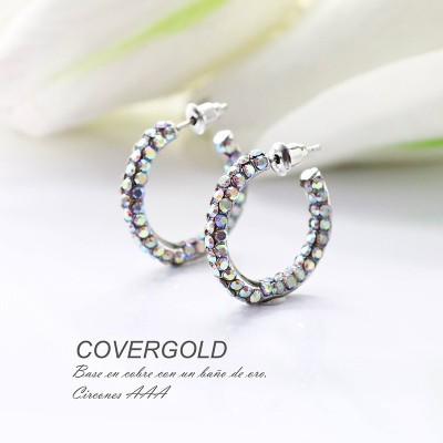Aretes en covergold con baño en Rodio