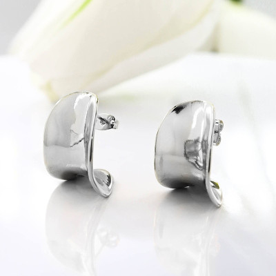 Aretes en covergold con baño en Rodio