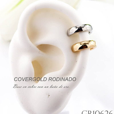 Earcuff en covergold con baño en Rodio