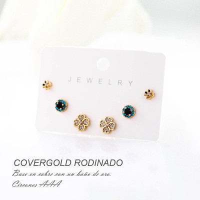 Earcuff en covergold con baño en Rodio