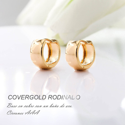 Candongas en covergold con baño en Rodio