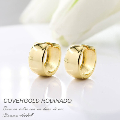 Candongas en covergold con baño en Rodio