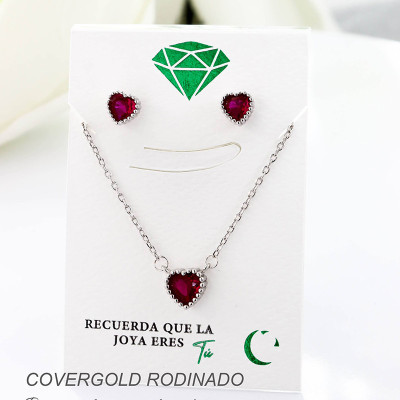 Set en covergold con baño en Rodio