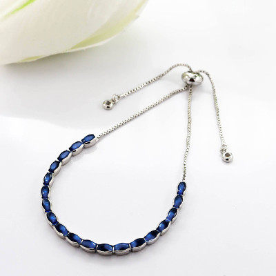 Pulsera en covergold con baño en Rodio