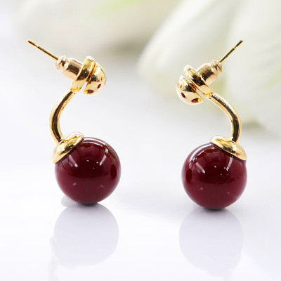 Aretes Ancora en covergold Rodinado