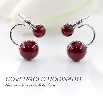 Aretes Ancora en covergold Rodinado
