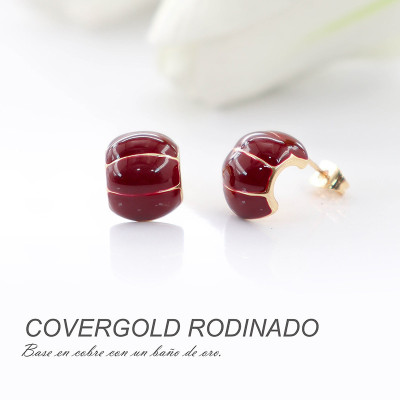Aretes Ancora en covergold Rodinado