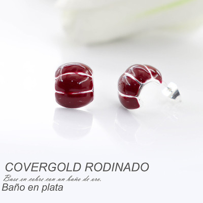 Aretes Ancora en covergold Rodinado