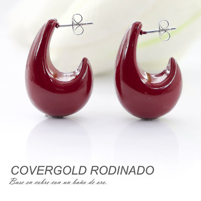 Aretes Ancora en covergold Rodinado
