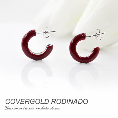 Aretes Ancora en covergold Rodinado