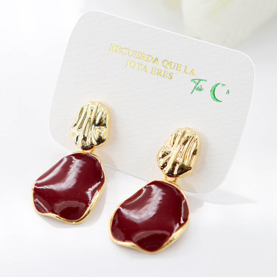 Aretes Ancora en covergold Rodinado