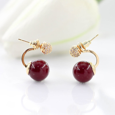 Aretes Ancora en covergold Rodinado