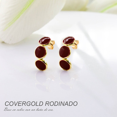 Aretes en covergold rodinado