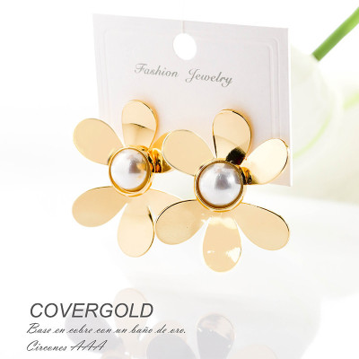 Aretes de covergold rodinado