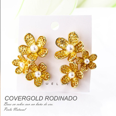 Aretes en covergold rodinado