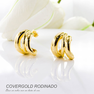 Aretes en covergold rodinado