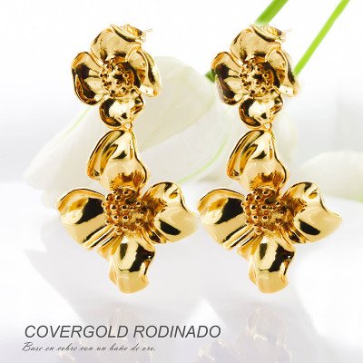 Aretes en covergold rodinado