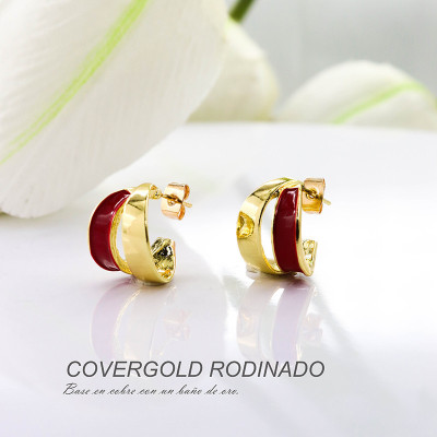 Aretes en covergold rodinado