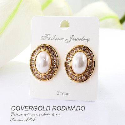 Aretes en covergold rodinado