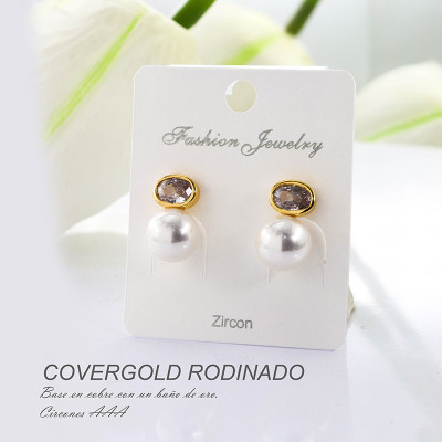 Aretes en covergold rodinado