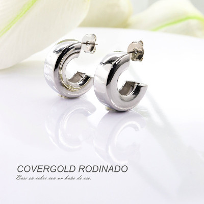 Aretes en covergold rodinado