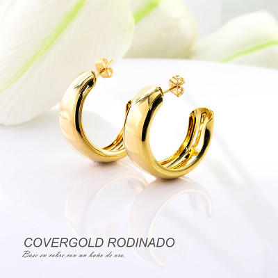 Aretes en covergold rodinado