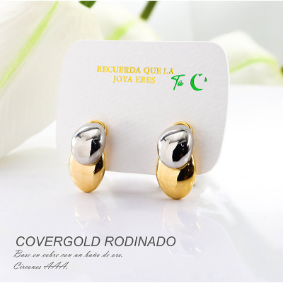 Aretes en covergold rodinado