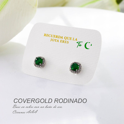 Aretes en covergold rodinado