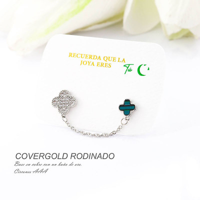 Aretes en covergold rodinado