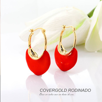 Aretes en covergold rodinado