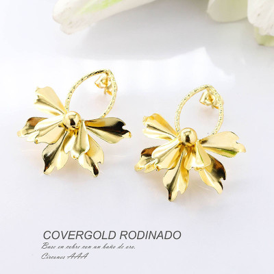 Aretes en covergold rodinado