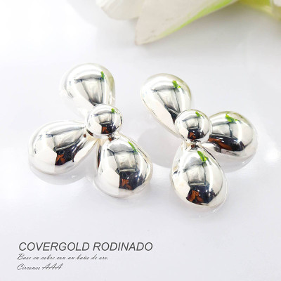 Aretes en covergold rodinado